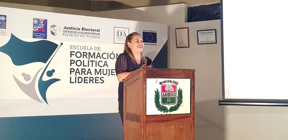 Genero_JE's tweet image. Las participantes de la 7ma edición de la Escuela de Formación Política para Mujeres Líderes defendieron en la jornada de ayer sus Planes de Gobierno.
#SevoslaProtagonista #Caaguazú  #MujeresLíderes #RedMujeresMunicipes_py