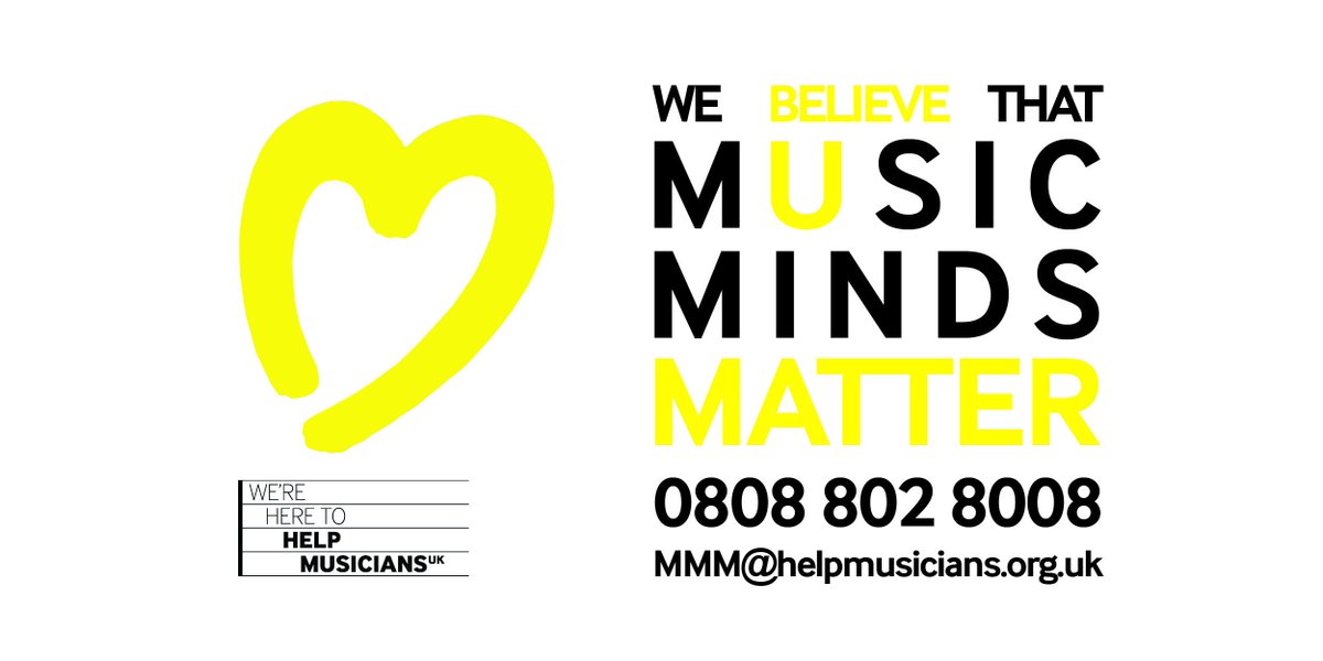 .@HelpMusiciansUK runs a 24/7 mental health support line for anyone in the music industry called #MusicMindsMatter. Call 0808 802 8008 for free advice &amp; support.
