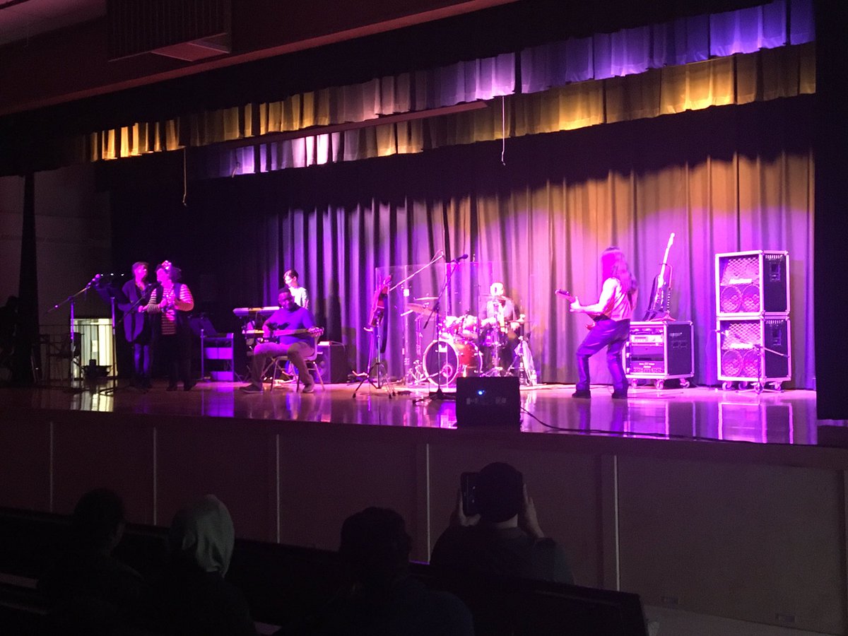jarmstrongpeel's tweet photo. Staff band performing at the Arts Showcase. Might as well Jump!!! @LincolnAlexSS @AlisonIrvine17 @PeelSchools https://t.co/s9PyXml88L