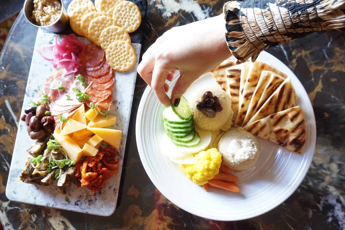 Go ahead. Sneak a bite off your friends' plates when they're not looking. 😋

Lobby Court Bar serves lunch and dinner daily. <a href="/RenHotels/">Renaissance Hotels</a>