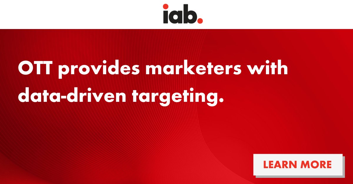 iab's tweet photo. #OTT streaming video gives advertisers access to near real-time reporting and enables rapid creative content optimization. Our new playbook provides marketers with a framework to better understand OTT #StreamingVideo. Learn more: https://t.co/vSz3coL06V #IABVideo https://t.co/Jh9UckFwHx