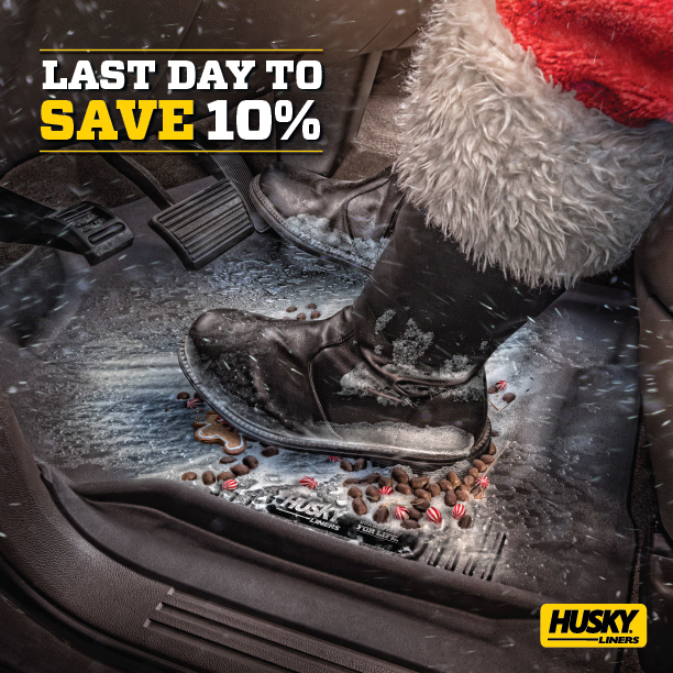 Today's the last day to save 10% on all products. Don't miss it! Shop here: huskyliners.com