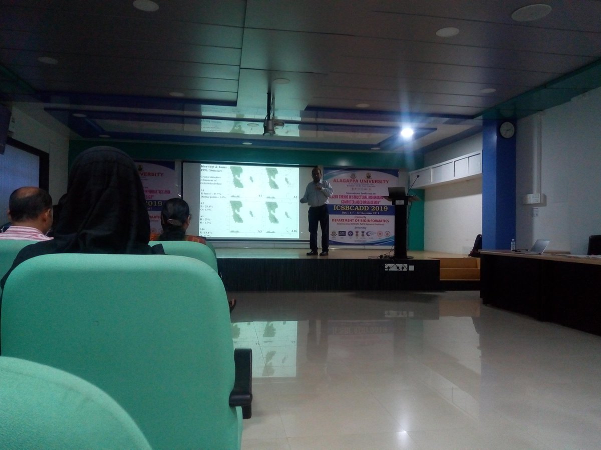 prateek_kumar3's tweet photo. Last day of #ICSBCADD2019. Exciting talks on #RamachandranPlot and #X_ray_crystallography followed by interactive sessions. My friend and colleague @Taniya_314 got the poster presentation prize too. https://t.co/3XKuQPWv4l