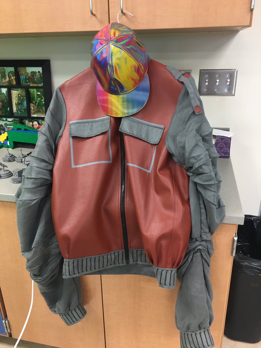 gradt1216's tweet photo. My #raok - I let my student borrow my #BackToTheFuture Marty outfit for a Movie Poster #photoshop project #csisd12 https://t.co/oc0R33Drzk