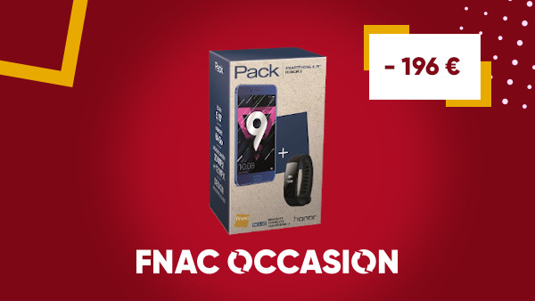 Fnac's tweet photo. #FnacOccasion📱 | Profitez de -196€ sur ce #PackFnac avec le #Honor9 double SIM 64 Go bleu & son bracelet connecté #Band3 noir 😉 #MissionCadeaux🎁👉https://t.co/cOJIwClZky https://t.co/BQqdS7BJIo