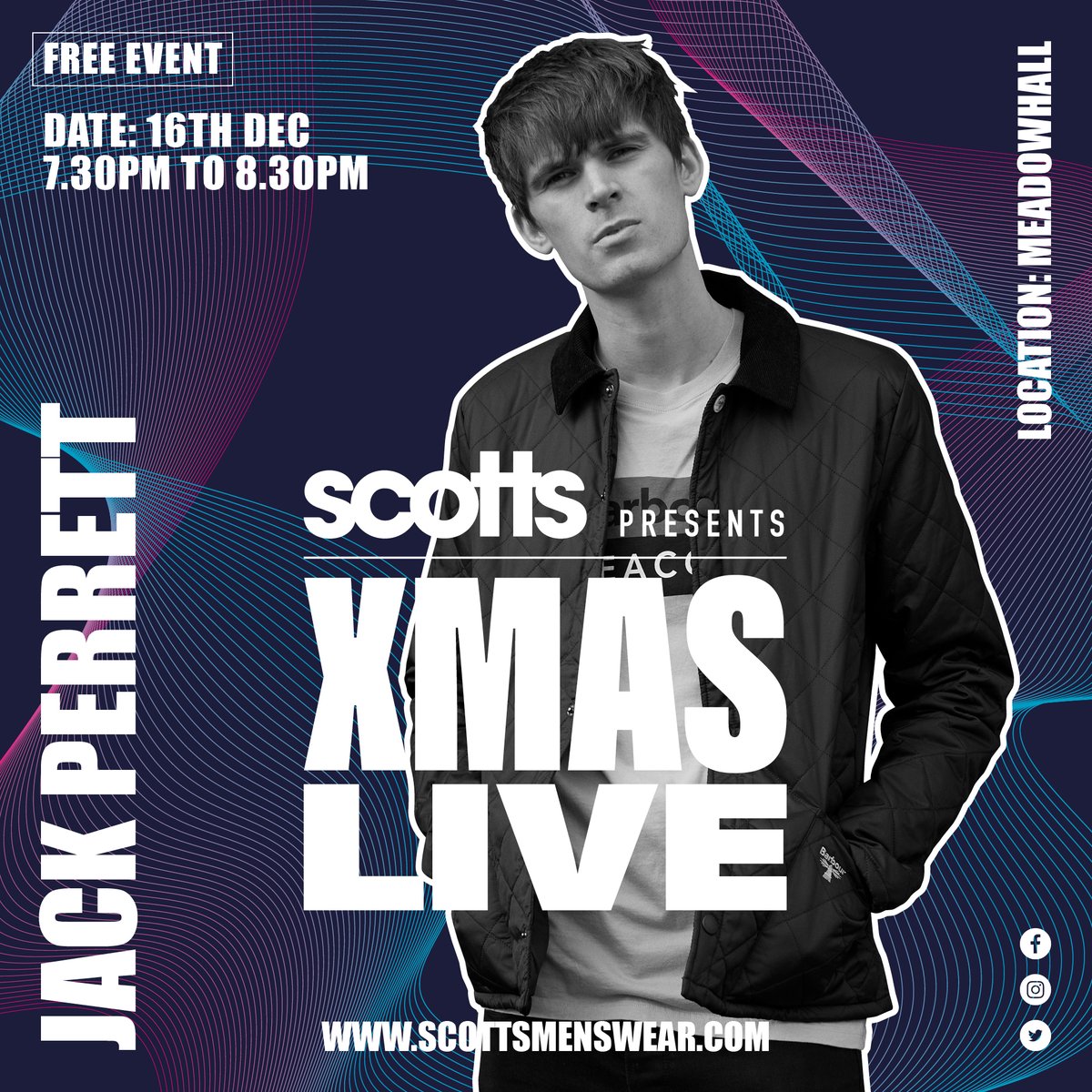scottsmenswear's tweet photo. Head to our Meadowhall store to catch our #TakeTheStage boy @JPerrettmusic show you what he's all about, in an exclusive performance 🎙️💥
Monday, 7:30PM - Free entry! See you there 🙌
#scottsmenswear #JackPerrett #event #Meadowhall #Sheffield #Indie https://t.co/54BDX0ZCOA