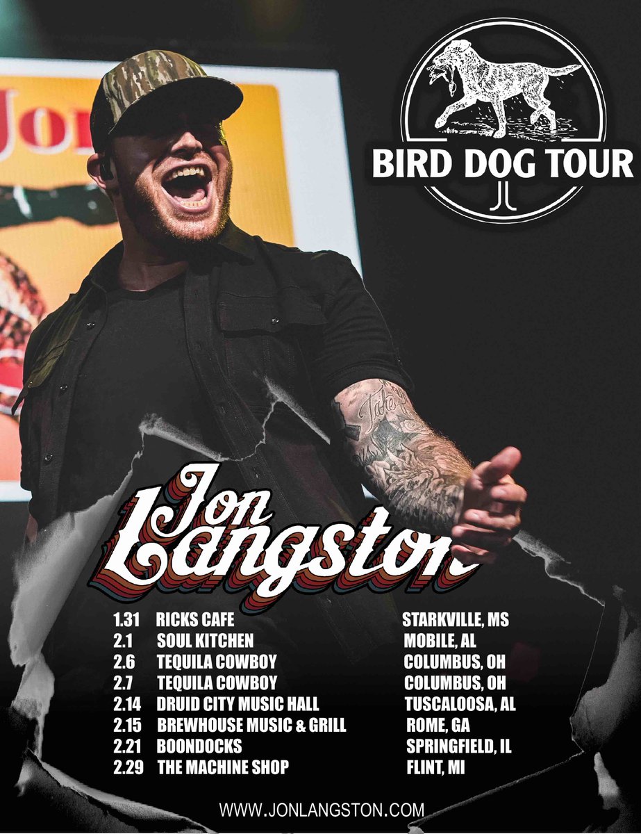 JonTLangston's tweet photo. ON SALE NOW. Comin for ya on the Bird Dog Tour. See you in 2020! —> https://t.co/rssf1EOnVW https://t.co/ruf5AnJO9G