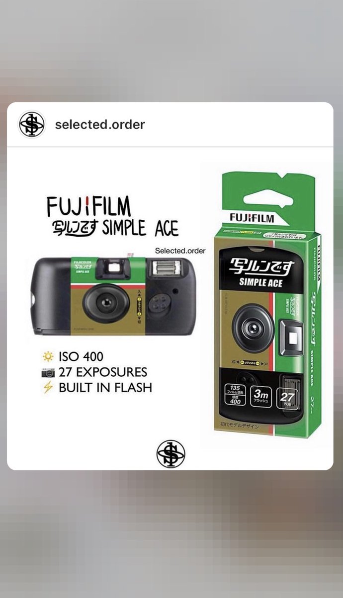 selected0rder's tweet photo. ⁉️แบบนี้ก็มีนะค่า ❗️

กล้องใช้แล้วทิ้ง 
‼️พร้อมถ่าย‼️

เฉพาะ  fujifilm #พร้อมส่ง 

LINE👉🏻https://t.co/U8XumehiHX
📦พรีอื่นๆ สอบถามได้เลยค่า
#preorderjapanthailand #fujifilm #preorderjapan #หิ้วญี่ปุ่น #commesdesgarcons #พรีญี่ปุ่น #พรีออเดอร์ญี่ปุ่น #กล้องฟิล์มใช้แล้วทิ้ง https://t.co/30ZI27Jsv9