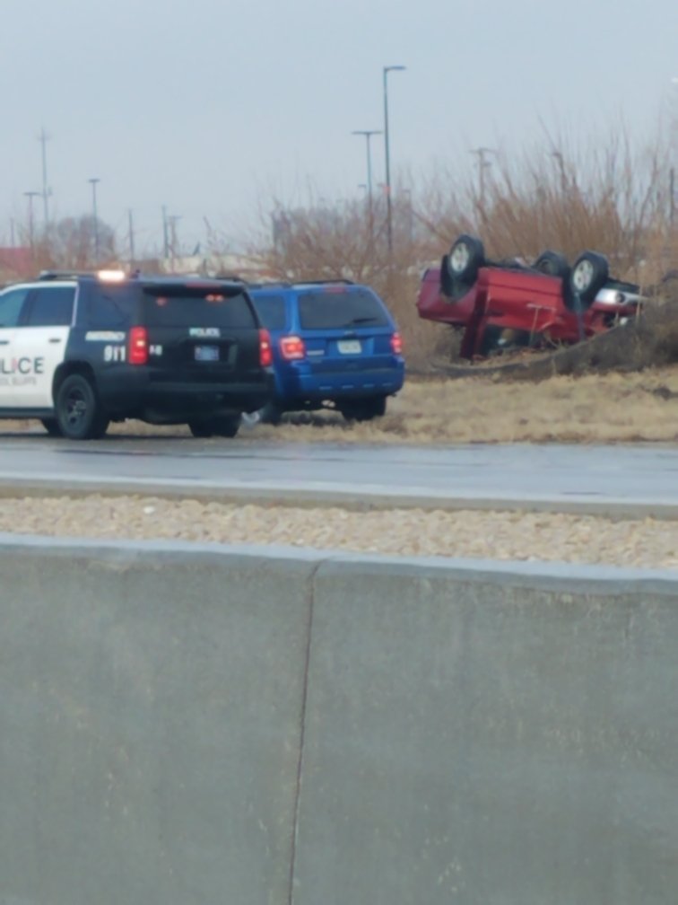 Here is just one example of the road conditions in town! Please use extreme caution if you need to be on the roads this morning, or wait until conditions improve. We currently have several accidents being worked in the city. Also, slow down and move over for emergency vehicles.