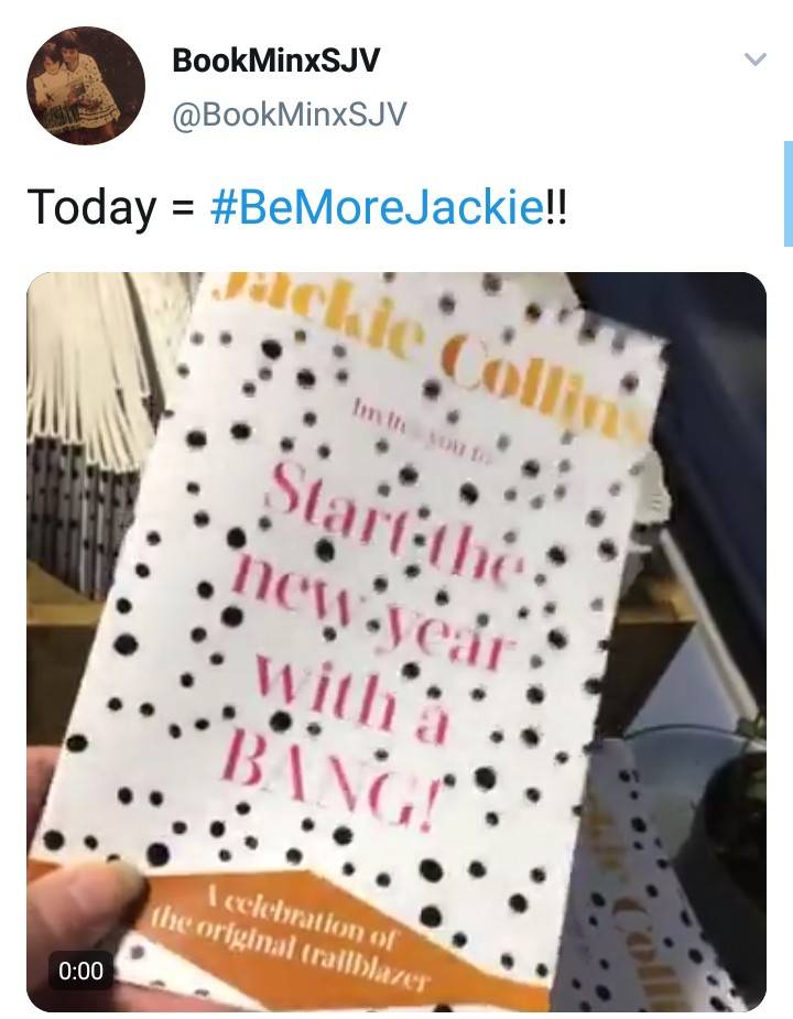 BookMinxSJV's tweet photo. In amongst 45hrs at work this week, I also had a fab night out with my #NearestDearest #BookClub chums, got my #BeMoreJackie groove on (look out for exciting news dropping on Boxing Day!) and am now off to celebrate #SadieMcQueen with @julietstories! Ergo = won. https://t.co/1N3WTYKWKY
