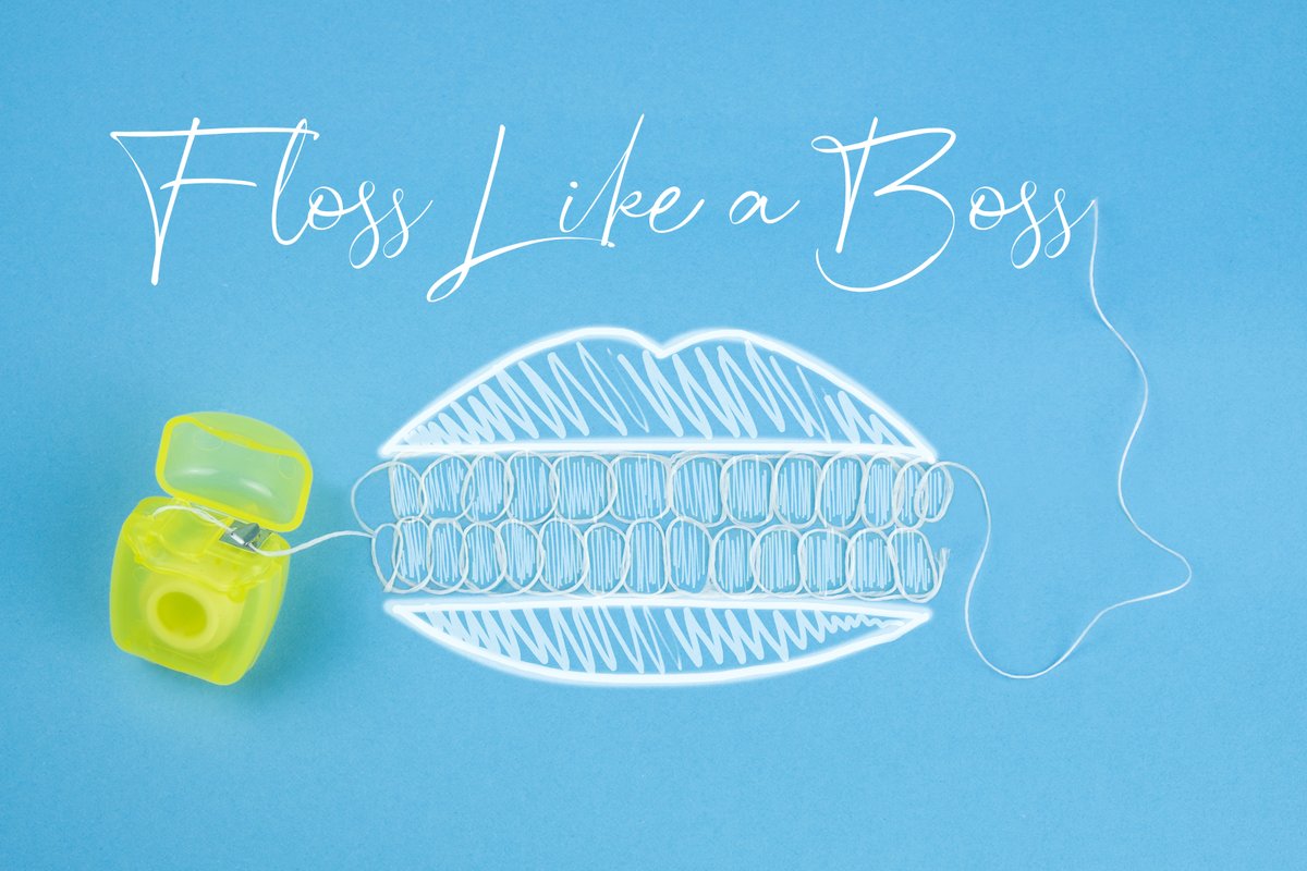 BodeDental's tweet photo. #Floss like a boss! If flossing hurts at first, or if your gums are bleeding, don’t give up! Keep up a regular routine of daily #brushing and #flossing and the pain should stop within a week or two as your #gums get healthier. #periodontist #oralhealth https://t.co/iQT17sTgz1