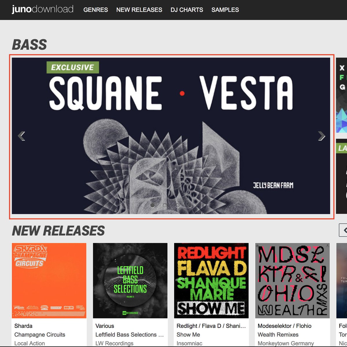 FEATURED on <a href="/junodownload/">Juno Download</a> techno and bass homepages with a banner <a href="/SquaneBeats/">Squane</a> <a href="/JellyBeanFarm/">Jelly Bean Farm</a> junodownload.com/products/squan…