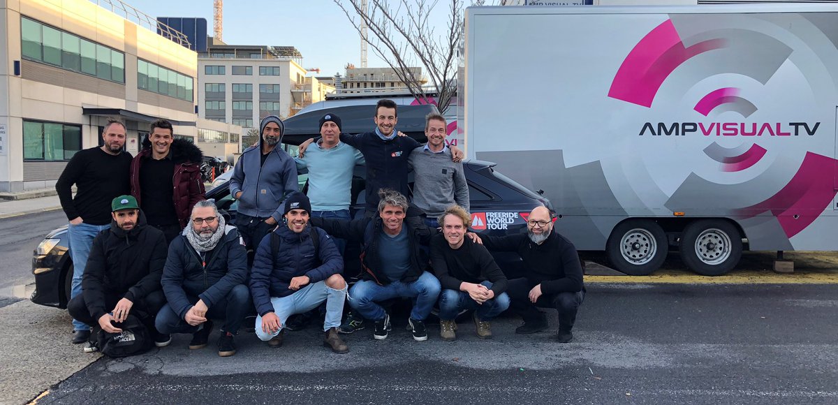 ampvisualtv's tweet photo. Une équipe de l’extrême pour les sessions du #freerideworldtour 2020. Collaboration @FreerideWTour #ixilive & @ampvisualtv #broadcast #freeride #team https://t.co/Hkhi1eUh1Q
