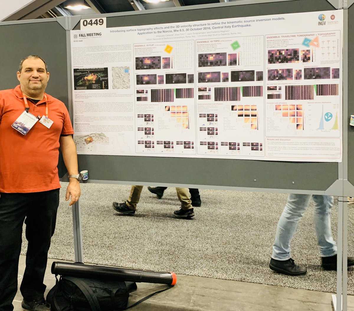 Poster 449! topography, 3D velocity model, finite fault inversion about 21016 Norcia earthquake #AGU2019 #specfem3d <a href="/Cheese_CoE/">ChEESE CoE</a> <a href="/INGVterremoti/">INGVterremoti</a>