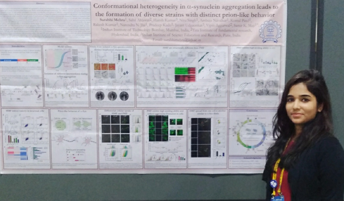 maji_lab's tweet image. Here we go......!!! Surbhi Mehra #TheBSBEGrad of our @maji_lab  attended #ASCBEMBO19 #ASCBEMBO2019 in #Washington_DC_USA and presented #poster on her work on "Conformational Heterogeneity in alpha-synuclein aggregation"...!!!