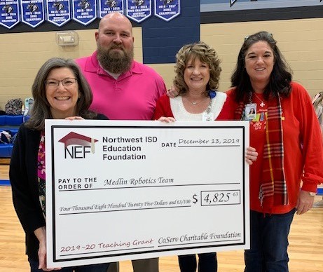 A great day at Medlin! We won an NEF grant for our Robotics team!! We will purchase some new V5 VEX robots.<a href="/MedlinMiddle/">Medlin Middle School</a> <a href="/NisdCTE/">NISD CTE</a> <a href="/pcredraider/">Paige Cantrell</a> <a href="/Dlwhite311/">Denise White</a> <a href="/shawnbigdaddyc/">Shawn Crawford</a> <a href="/IsupportNEF/">Northwest ISD Education Foundation</a> 
 #medlinrobotics #medlinpltw <a href="/NorthwestISD/">Northwest ISD</a>