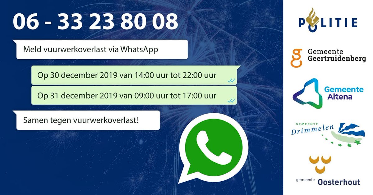 Vuurwerkoverlast? Stuur een app naar de politie - Meer:..