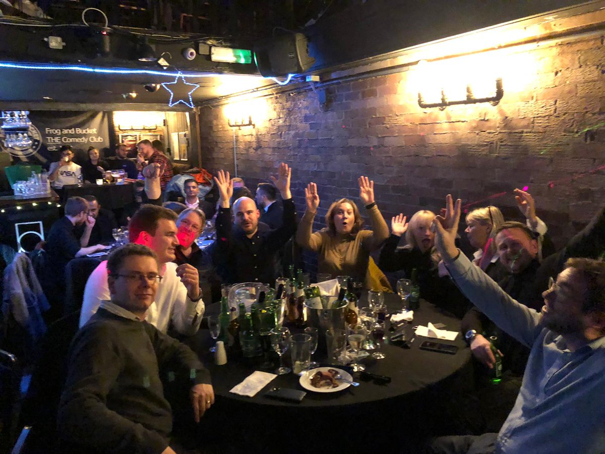 fivetilnine's tweet photo. Once again, what a fab evening at the "Christmas Barrel of Laughs" at the @frogandbucket last night. Huge thank you to everyone that attended, we know there’s lots of stuffing the dairy this time of year!🎄🎅
#networking #manchester #construction #property #fivetilnine #comedy https://t.co/Y9cJLyVlDI