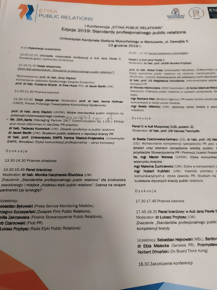 GrupaSuperDrob's tweet photo. Udało się dotrzeć na konferencję: ETYKA PUBLIC RELATIONS. Bardzo ważna dyskusja, świetne grono profesjonalistów. Gratulacje!
Polecamy przeczytać kodeks etyki PR: https://t.co/wjNMwIbBjj
@ZFPRpl @EtykaPr @UKSW_Warszawa @BykSeba https://t.co/AG9ZK1oo28