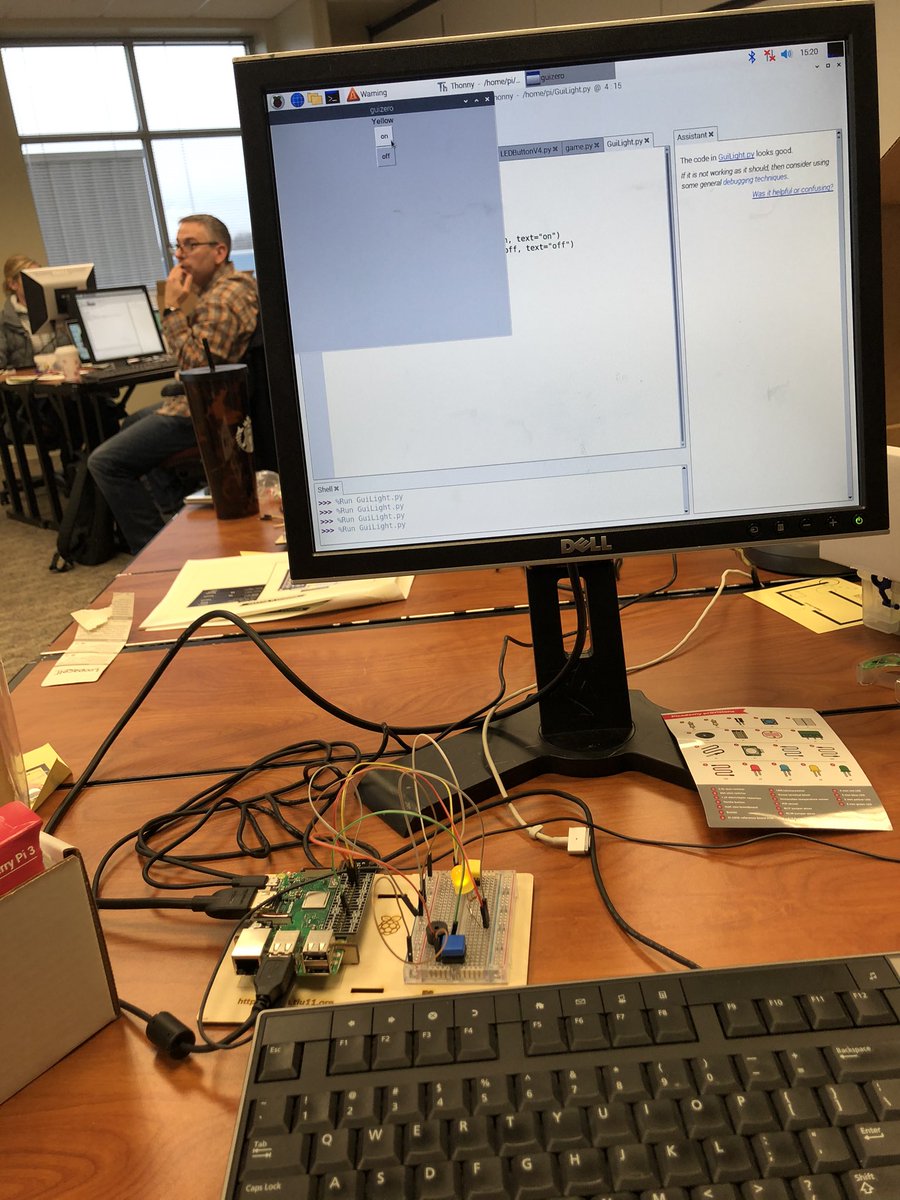 I made a Gui with raspberry pi! Phew, glad @jigar_patel hasn’t given on me yet! #CCIUinnovates #tiuSTEM