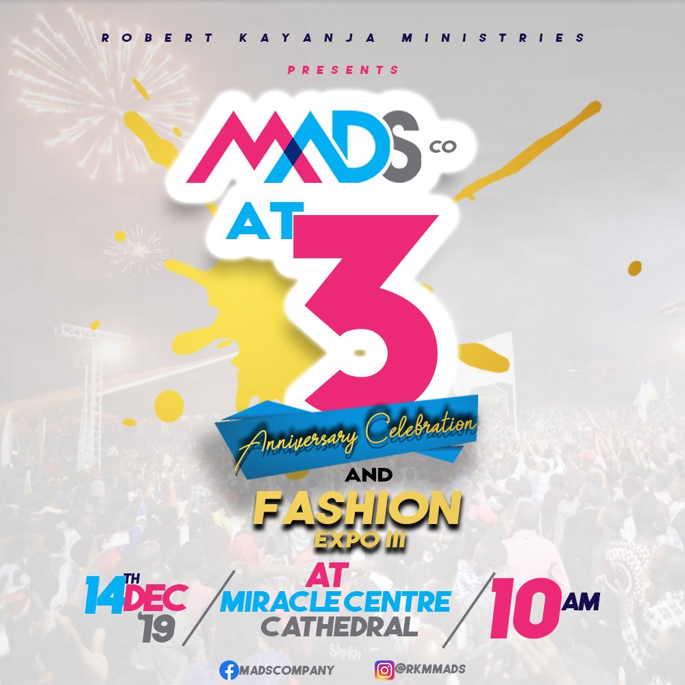 Jessicakayanja's tweet photo. Our youth ministry will be having a fashion Expo as they celebrate 3years of empowering the youth.
Let's join in on the celebration
#Madsat3 https://t.co/OLig4EBfwT