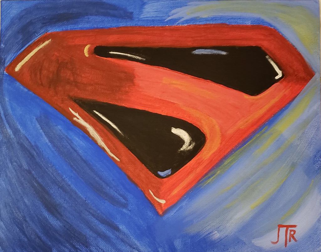 RazorHawk's tweet photo. Painting I did last night. I call it "Truth" 8x10 Acrylic on canvas board dedicated to @BrandonJRouth for his wonderful #Superman @TheCW https://t.co/RQnAXFbHbA