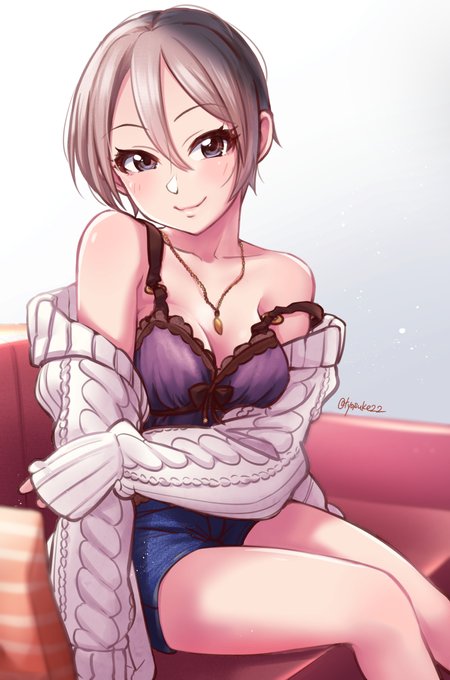 昨日投稿した周子絵すこし修正しましたーん(Pixivにも上げてます)#塩見周子 