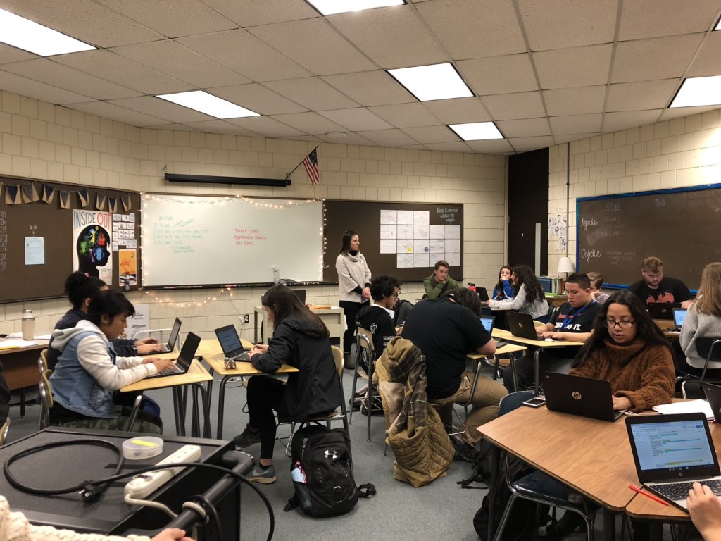 Many thanks to @paulfeeneyma, @jimhawkins4rep, &amp; city councilor Diana Holmes for coming in to work with @ahs_bluepride SS students on their action civics projects. Having local politicians who are so eager to engage w/young people is energizing and empowering for our students.
