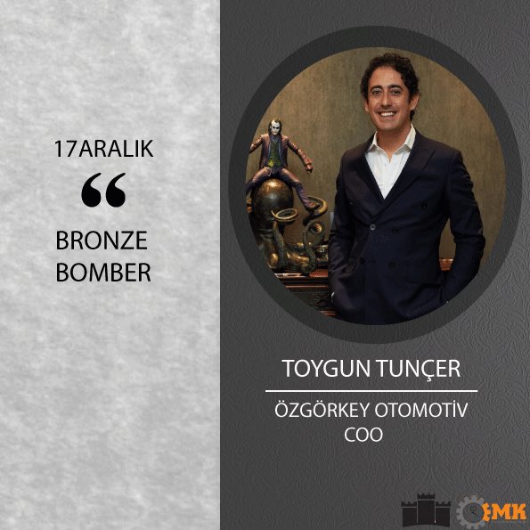 KOUEMKKALE's tweet image. Özgörkey Otomotiv Coo’su Toygun Tunçer  “Bronze Bomber” adlı konuşması ile 17 Aralık’ta bizlerle. ✨ #kouemk #kouemkkale #devinim