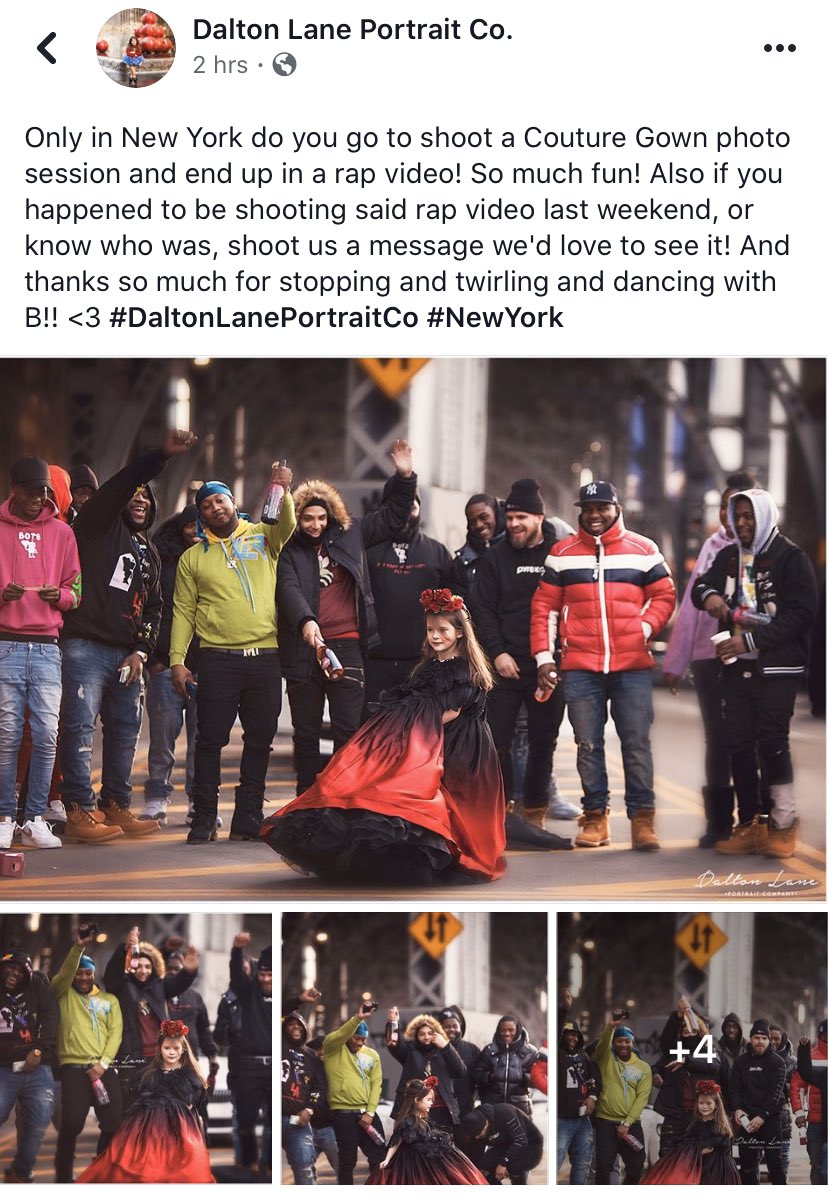 KLynnPhoto's tweet photo. My friend went to shoot in NYC and her client ended up in the middle of a rap video. Can you help her find who was shooting it?!?!?
#DaltonLanePortraitCo #NewYork https://t.co/SHaLyrys6J