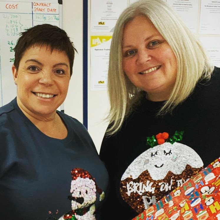 SDLLtd's tweet photo. They may not be possible under the hivis tops on site, but the girls in the office are supporting #ChristmasJumperDay2019 https://t.co/GicAvszu7p