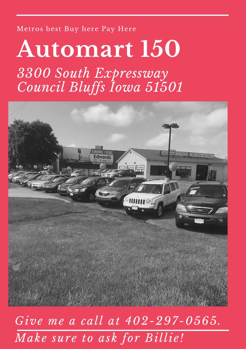 FoutsJean's tweet photo. Need to build your credit? Come see Me to get you into a reliable vehicle! We are here to help you build your credit within a 3-3.6 year loan! Our vehicles are fully reconditioned by all of our Edwards Certified Shops!
#askforbillie #usedvehicles #buyherepayhere #stopintoday https://t.co/PoeH2zxvNJ