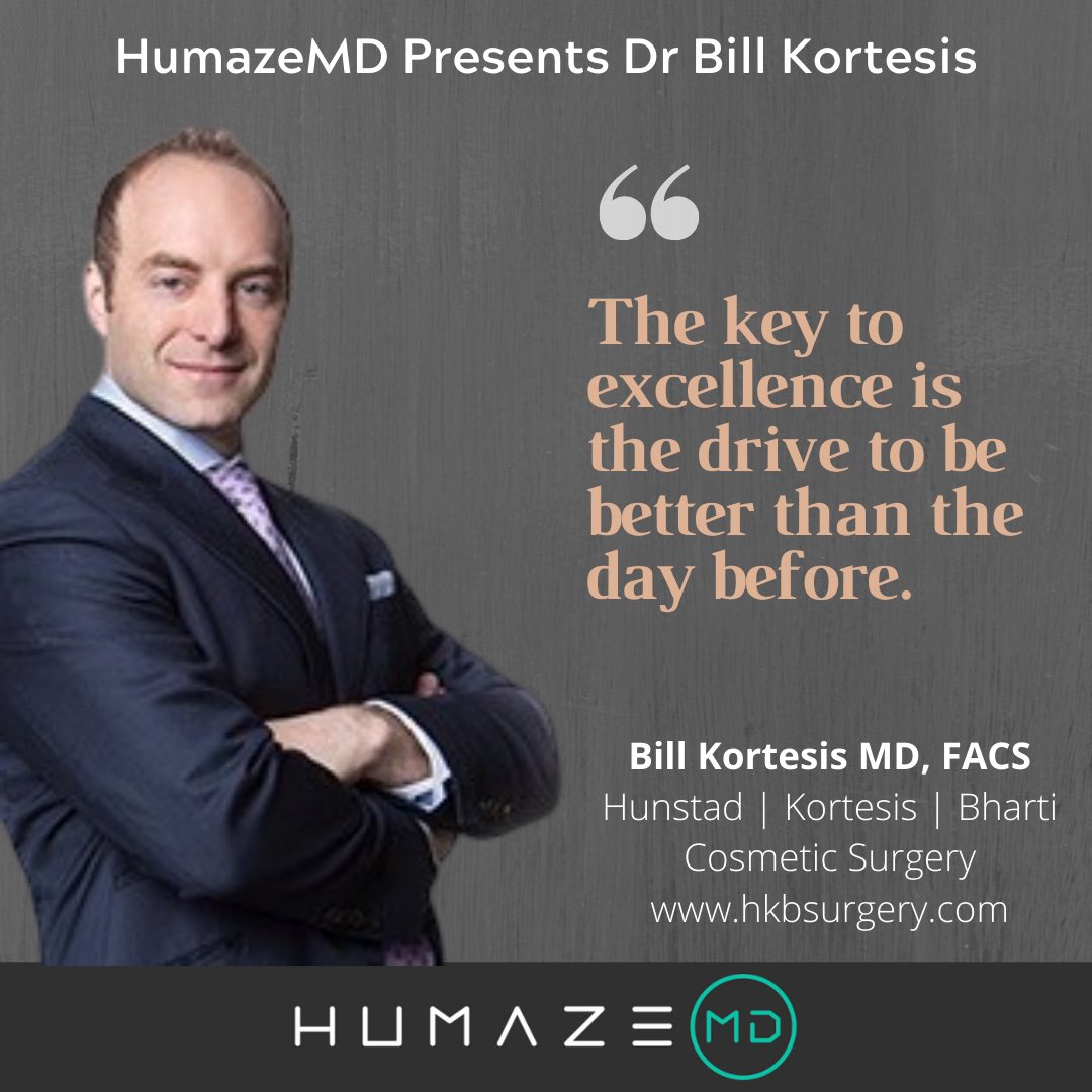 HumazeMD's tweet image. HumazeMD presents Industry Thought Leader, Dr Bill Kortesis. Dr. Bill G. Kortesis, MD, FACS is a board-certified plastic surgeon. Dr Kortesis is a co-owner at Hunstad | Kortesis | Bharti Cosmetic Surgery in Huntersville, NC.
#plasticsurgery #skincare #aesthetics #beauty