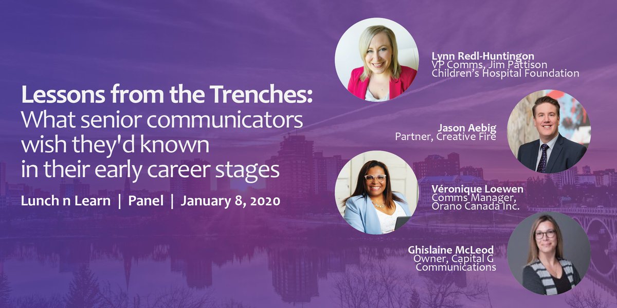 IABCSaskatoon's tweet photo. Join us for an exciting Lunch n Learn on January 8 with a panel of senior communicators who share what they wish they knew when they started their careers.  Tickets: https://t.co/m2y8BCvjaM https://t.co/t8JDPr7Epv