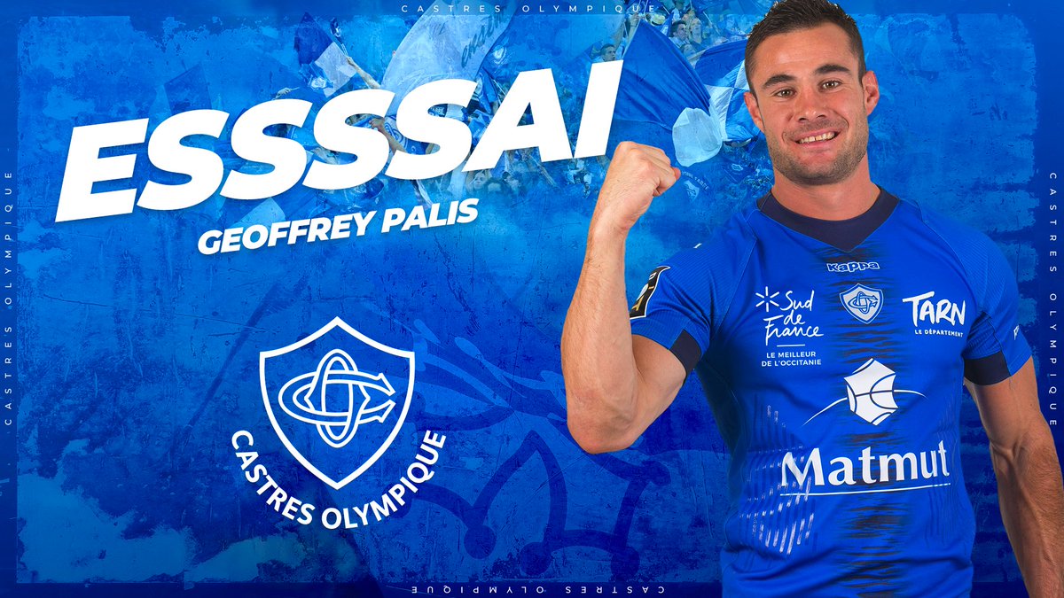 CastresRugby's tweet photo. ⏱ 7' | 5️⃣-3️⃣
ESSSSAI POUR LE CASTRES OLYMPIQUE !!! Geoffrey Palis fait la différence sur son aile et inscrit le premier essai du match, en coin. Ce n'est pas transformé par Dumora : 5-3 pour le CO !
#CASvENI https://t.co/hoMGwGEs7x