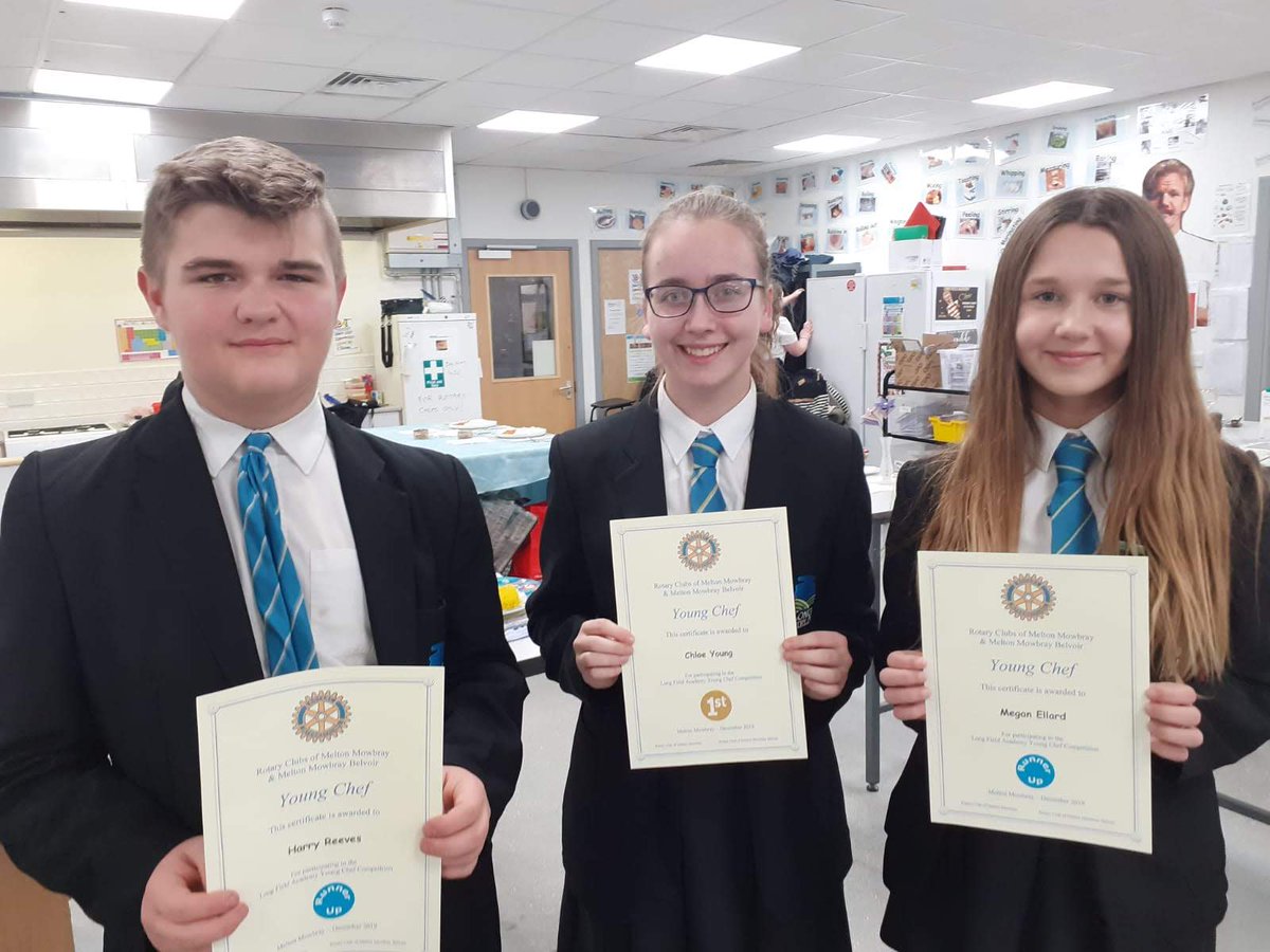 meltonrotary's tweet photo. Well done to all 13 students who took part in our #RotaryYoungChef competition at @LongFieldMelton
Such a high standard๐๐๐๐
And special congratulations to overall winner Chloe, and runners-up Megan & Harry. ๐๐๐
@meltonrotary @melbelrotary #RotaryInMelton @meltontimes https://t.co/sv6eJFDqJD