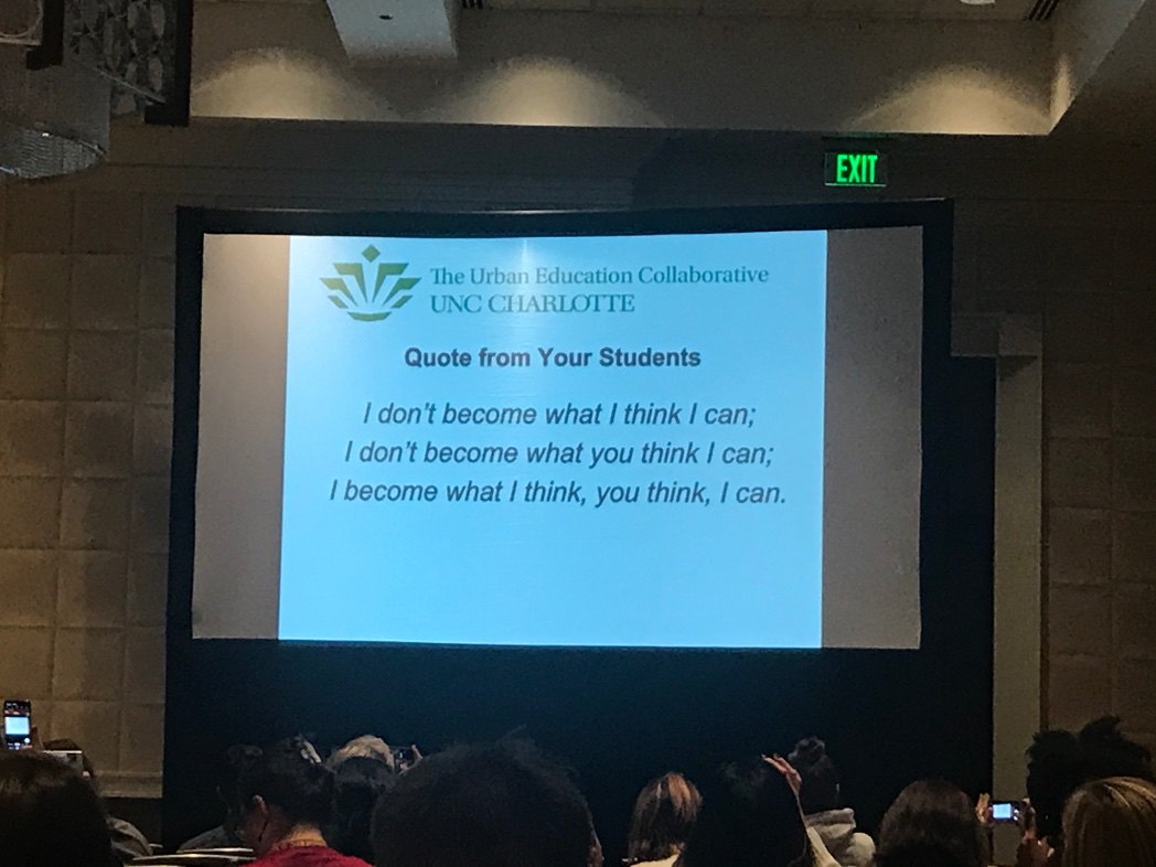 2hollyatme's tweet photo. Hard hitting, already...How should my students’ lives be different just because they have me? 🤔 Confirmation. I’m listening! #AvidNatcon19 https://t.co/pZzNI2jPTX