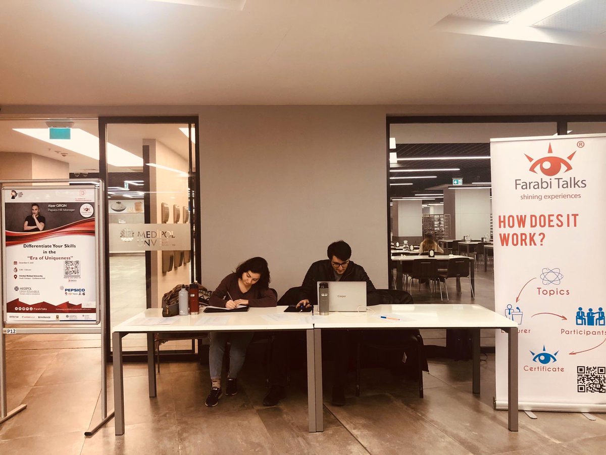 We opened our stands both on December 10th, North Campus and December 11th, South Campus. We got in touch with our new members and explained them how Farabi Talks works. They are hyped for our event on 17th, just like we are. We welcome each one of them to our family.