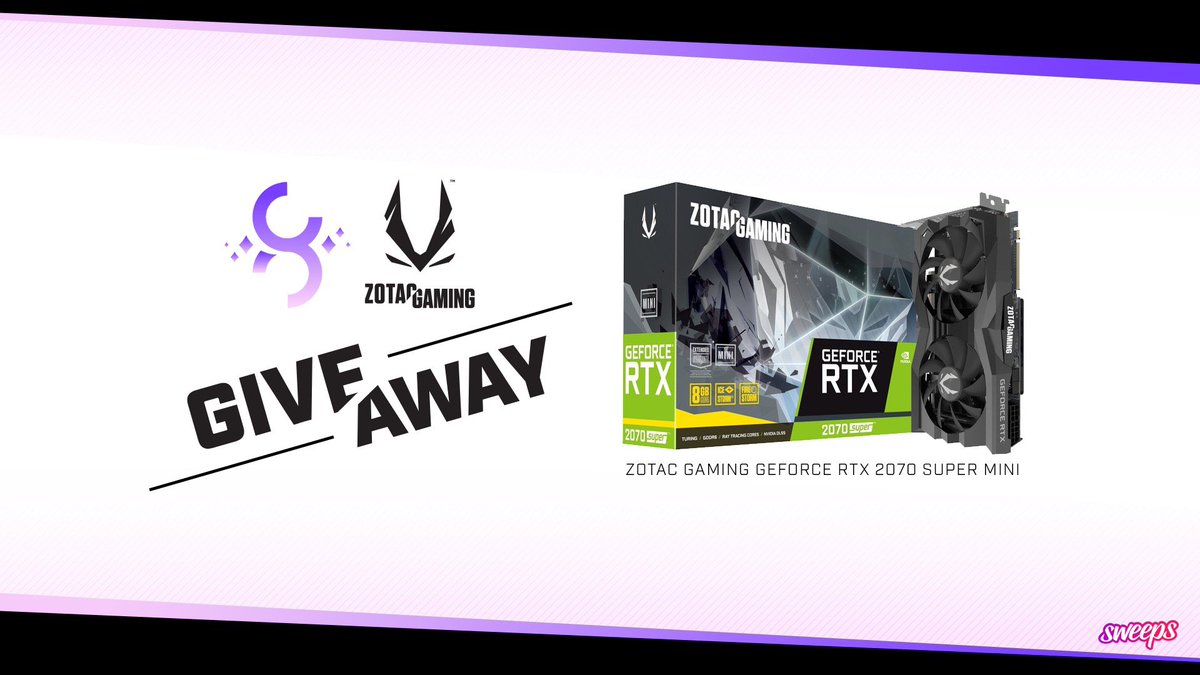 GlitterXplosion's tweet photo. It gets even better! I’m also giving away the first GeForce RTX 2070 SUPER MINI graphics card to release! Thanks to ZOTAC for this one!😊

To enter:
🔗 Click here: https://t.co/j2ChNIkQks

Bonus entries:
💬 Reply to this
💞 Retweet &amp; like this 
👉 Follow @GlitterXplosion &amp; @ZOTAC https://t.co/V3VYyIiloK