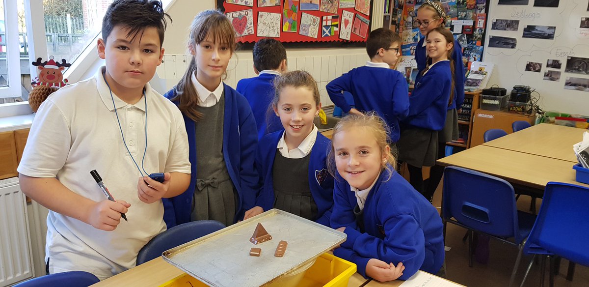 Today, year 5/6 have been finding out which biscuit is the best for Santa to dunk in his cup of milk after a night delivering presents or finding out whether the volume of chocolate affects the rate it melts at as Santa flies over the hotter continents.
