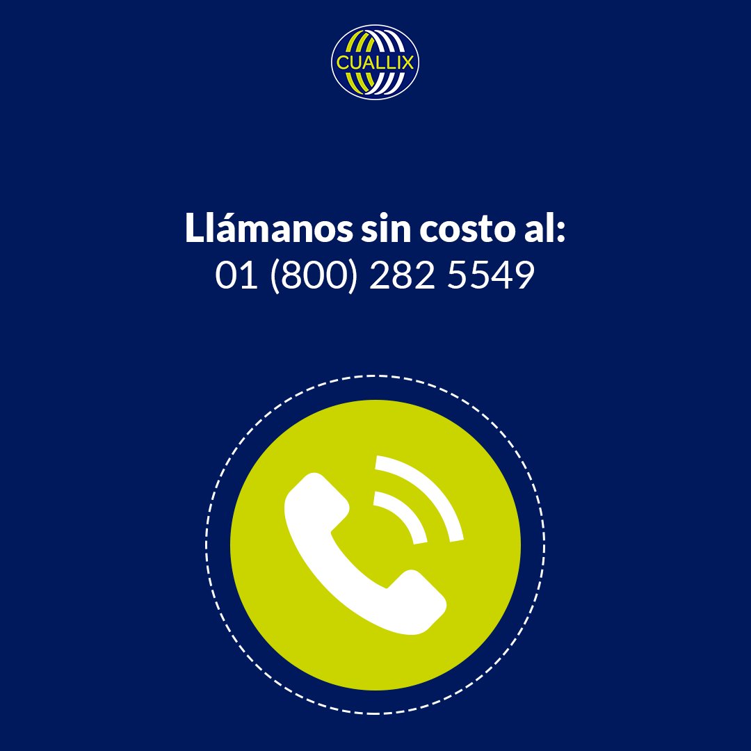 En Financiera Cuallix ofrecemos todos nuestros trámites, ¡sin costo alguno!😉✍️
#FinancieraCuallix

Si tienes alguna pregunta acerca de nuestros trámites, puedes contactarnos gratuitamente por estos medios:
📧 info@cuallix.com
Llámanos gratuitamente al: ☎️01(800)2825549