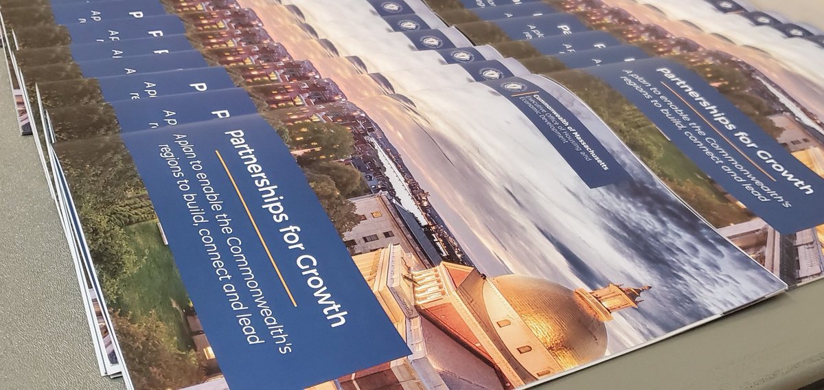 MassEOED's tweet photo. IT'S OFFICIAL! @MassGovernor joined @MassLtGov, Secretary Kennealy, @RepAMF and members of the #MAEconDev Planning Council to sign the state's economic development plan--Partnerships for Growth: A plan to enable the Commonwealth’s regions to build, connect and lead. #MAEconDev https://t.co/zKhSWlWGOC
