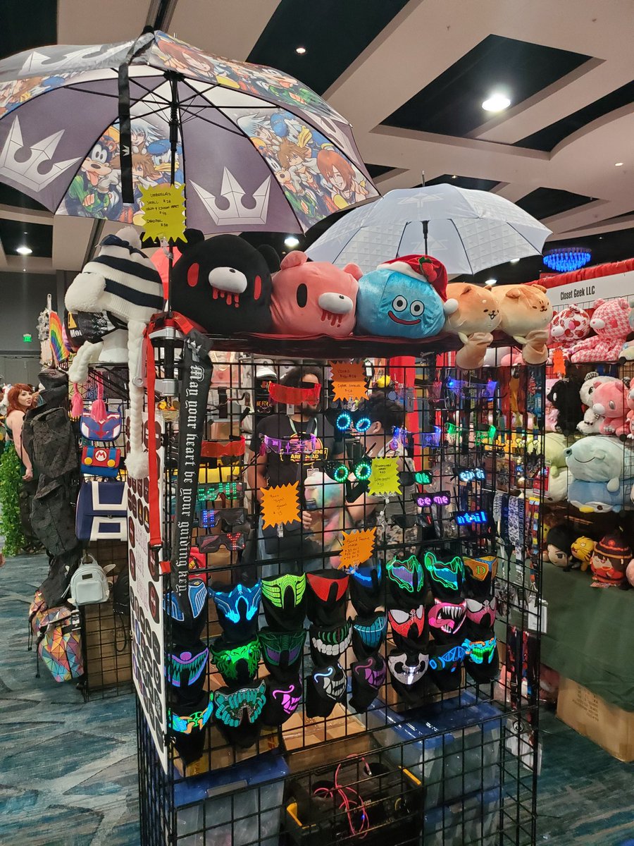 closetgeekllc's tweet photo. Day 1 of holiday matsuri is underway also happy Friday the 13th. Be sure to stop by closet geek llc booth 506 in the dealer hall.
#gloomybear
#gloomybunny
#Friday13th
#squishy
#plush
#soundactivated
#lightupmask
#lightupgear
#mask
#holidaymatsuri
#holmat
#animeconvention https://t.co/WArzMfw28z