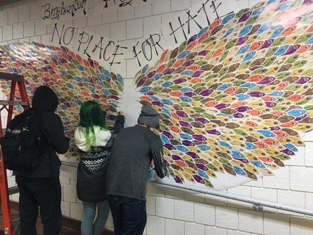 DarioBVazquez's tweet photo. Culminating activity for the signing of the Resolution of Respect. Thank you to all the NPFH Committee members, and a special shoutout to @GaelBobby for the vision! #noplaceforhate #resolutionofrespect #BPatriotProud #BHSfaculty https://t.co/vkZckJNGGR