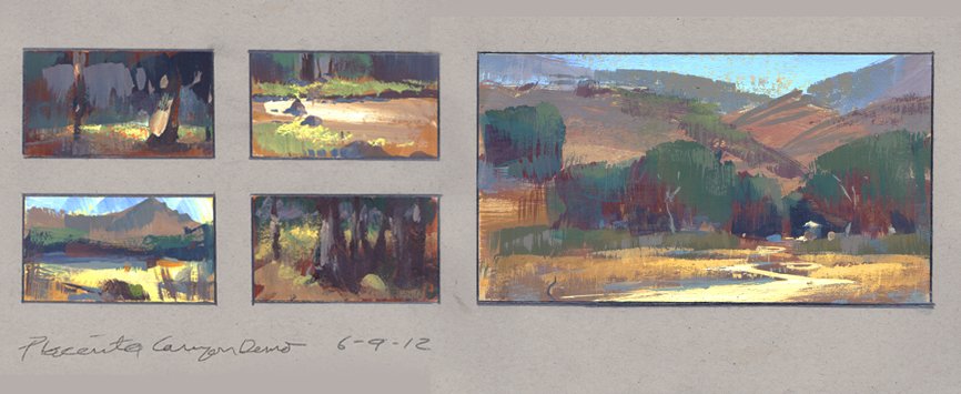 Nathan Fowkes Art: Gouache Sketchbook Study