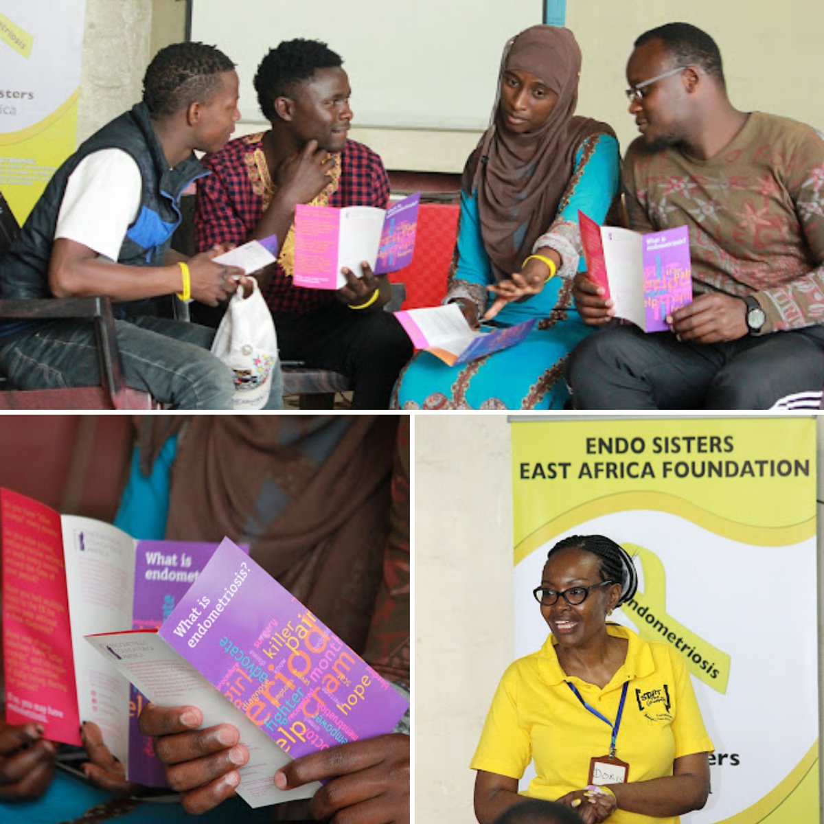 Endofound's tweet photo. We're proud to have the #ENPOWR EduKit used around the world. Advocate and #EndoFound partner, Doris Murimi of @endosistersea volunteers to teach ENPOWR’s Endo EduKit to students in Kenya! We thank you for #advocating to spread #awareness to the students of Nairobi! https://t.co/tOpSUf9rLN