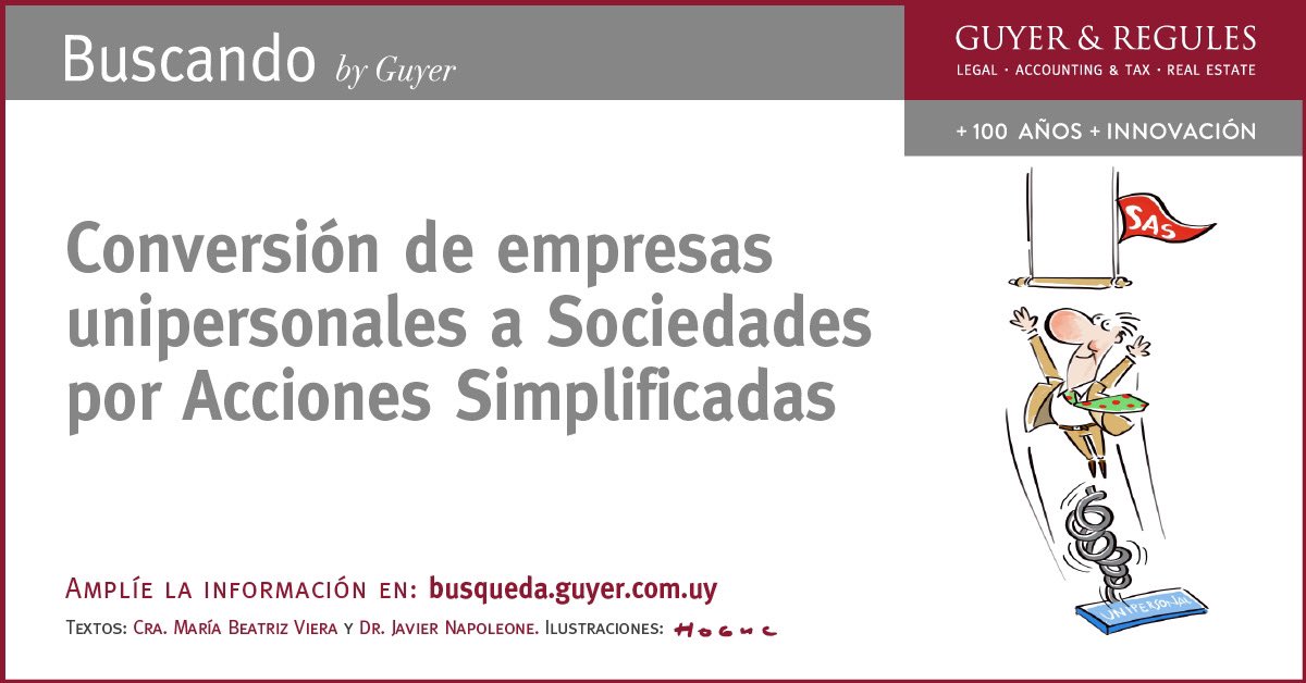 Hasta octubre de 2020 hay tiempo para convertir empresas unipersonales en Sociedades por Acciones Simplificadas exonerado de impuestos a través de la nueva Ley de Fomento del #Emprendedurismo. Conoce todos los detalles en #GuyerEnBúsqueda ➡️bit.ly/2rKj39l #GuyeryRegules