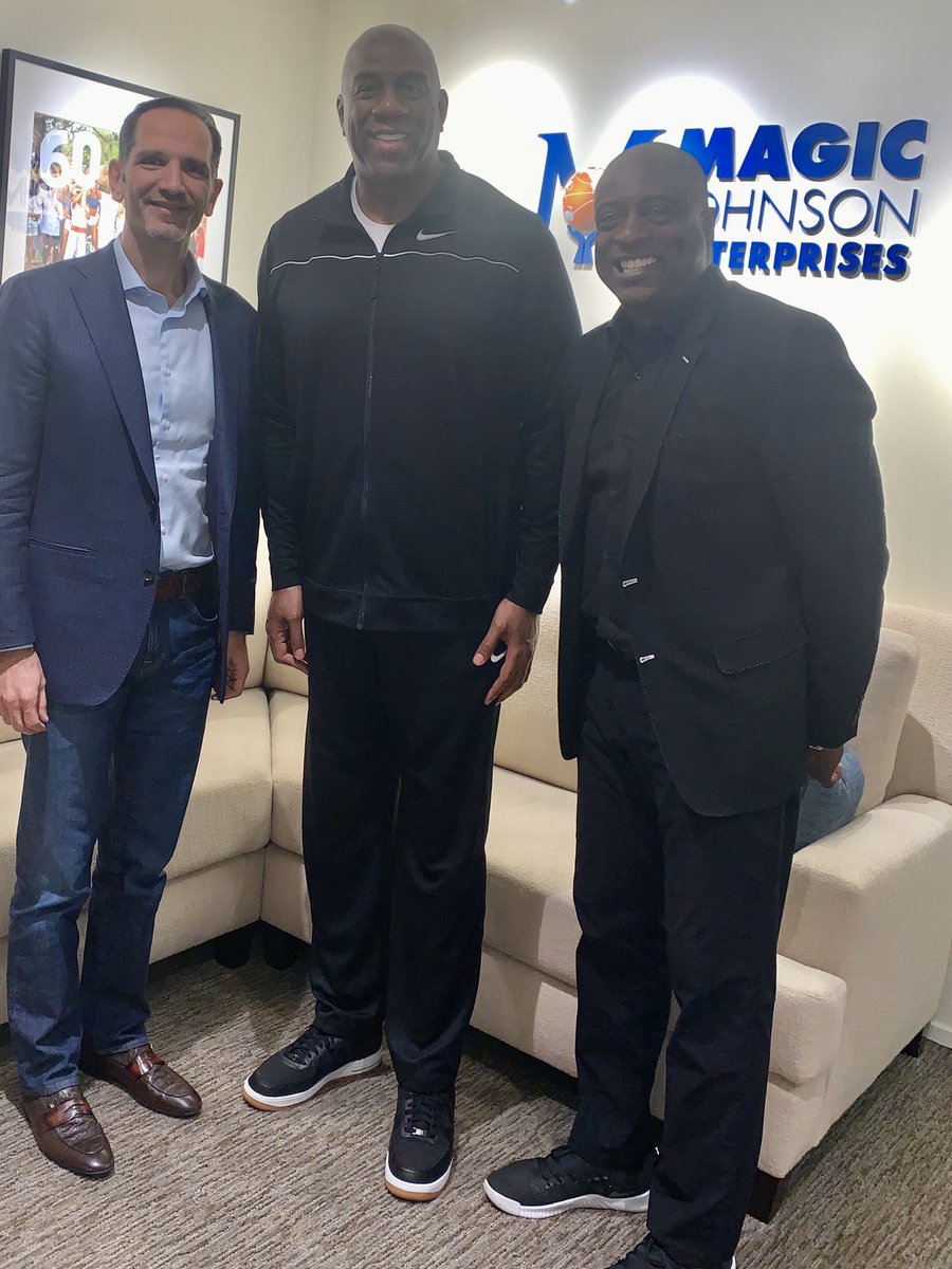 Great time with Magic and Haydar... #thinklikechampions