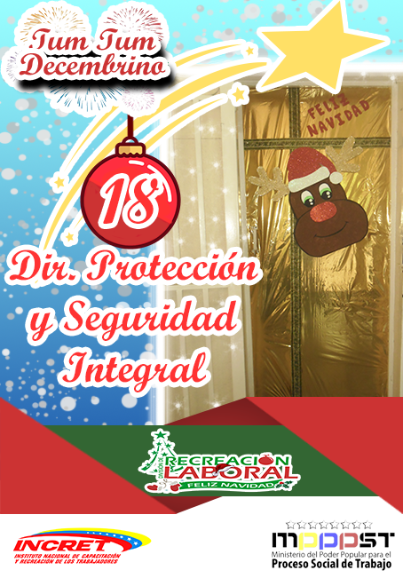 RecreLaboral's tweet photo. Llegó la Navidad!! Y así se animaron los trabajadores/as a decorar sus puertas, motivados a ganar el Concurso Tum Tum Decembrino.
⬇
Puerta N°18 Dirección de Protección y Seguridad Integral. Siguenos y Dale Like ❤ 
@NicolasMaduro @EduardoPinateS @MPPPSTVe @IncretComunica #13Dic https://t.co/fB2oyK1XC8