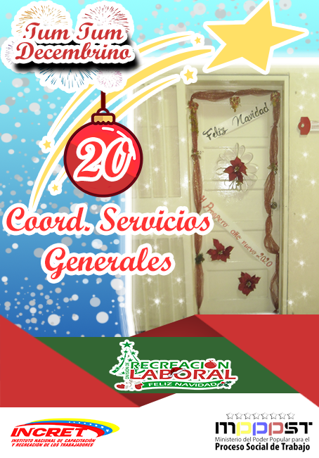 RecreLaboral's tweet photo. Llegó la Navidad!! Y así se animaron los trabajadores/as a decorar sus puertas, motivados a ganar el Concurso Tum Tum Decembrino.
⬇
Puerta N°20 Coordinación Servicios Generales. Siguenos y Dale Like ❤ 
@NicolasMaduro @EduardoPinateS @MPPPSTVe @IncretComunica #13Dic https://t.co/zcvARAdtS5